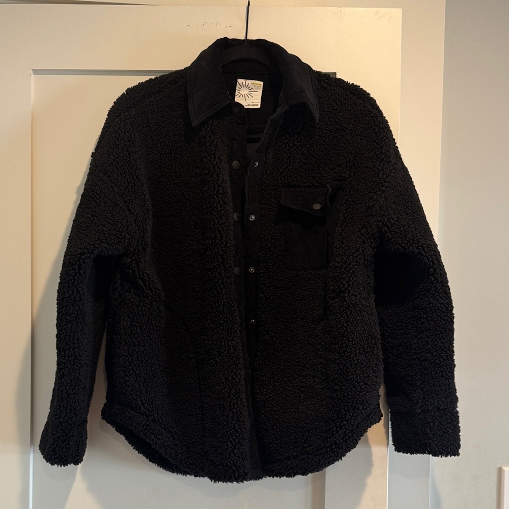 Aerie Black Sherpa Jacket